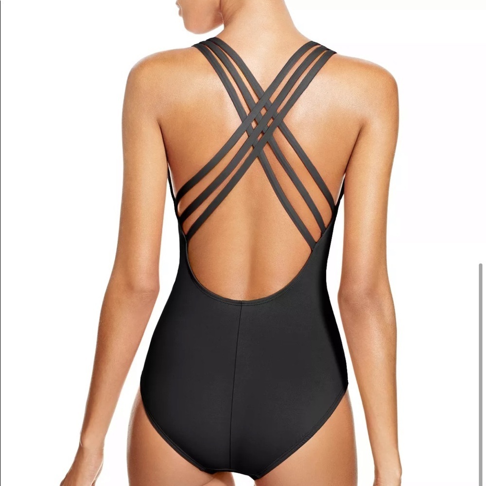 La Blanca Island Goddess Black One Piece 12 - Picture 2 of 7